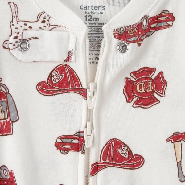 Baby Boy (12-24M) Carter''s® 1Pc Fire Truck Cotton Footed Pajama