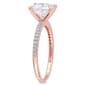 Diamond Classics&#8482; 14kt. Rose Gold Cushion Moissanite Ring - image 2