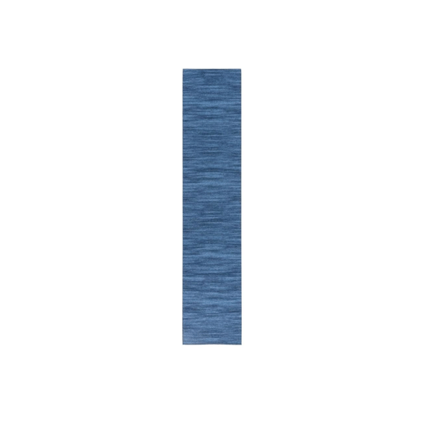 HomeRoots Blue Abstract Washable Runner Rug