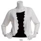 Womens Nina Leonard 3/4 Sleeve Double Scallop Edge Shrug - image 3