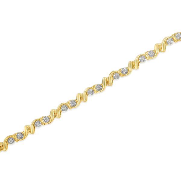 Diamond Classics&#8482; 1/2 ct. Yellow Plated Tennis Bracelet