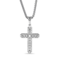 Mens Lynx 1ctw. Lab-Grown Diamond Cross Pendant Necklace - image 4
