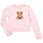 Girls (7-16) No Comment Long Sleeve Teddy Bear Cable Sweater - image 2
