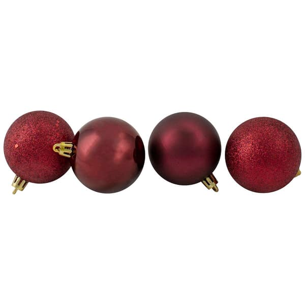 Northlight Seasonal 24ct. Burgundy Christmas Ball Ornaments