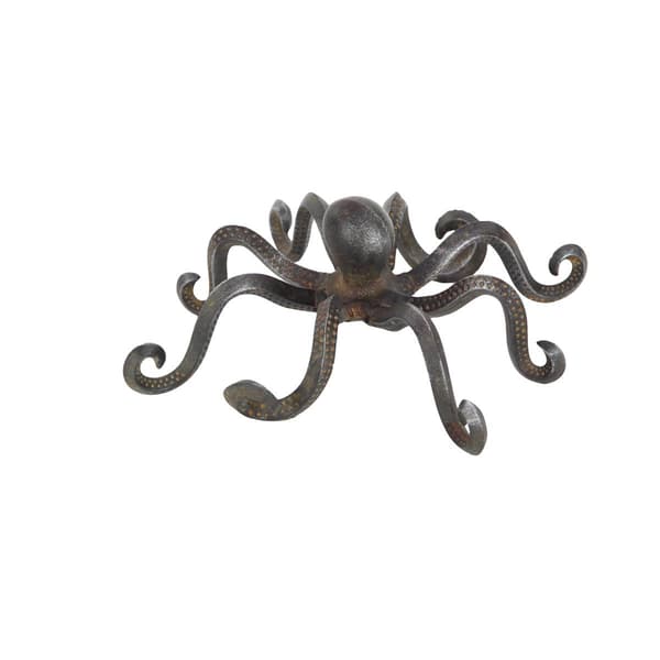 9th &amp; Pike® Black Metal Coastal Octopus Sculpture