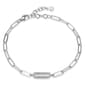 Forever Facets Sterling Silver Paperclip Bracelet - image 1