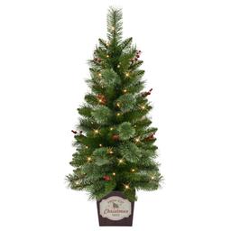 Puleo International 2pc. Cashmere Pre-Lit Potted Christmas Trees