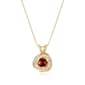 Forever Facets 18kt. Gold Garnet Love Knot Necklace - image 2