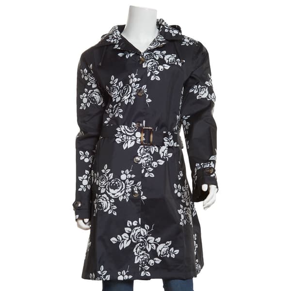 Womens Capelli New York Floral Rain Slicker - image 