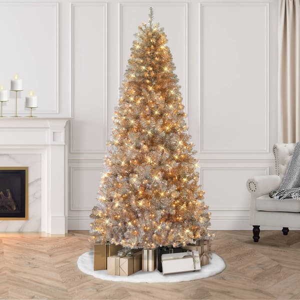 Puleo International 7.5ft. Pre-lit Rose Gold Tree