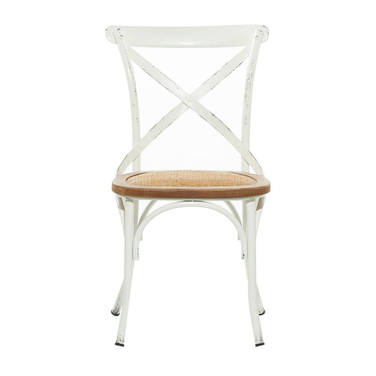 9th & Pike® White Metal Farmhouse Dining Chairs