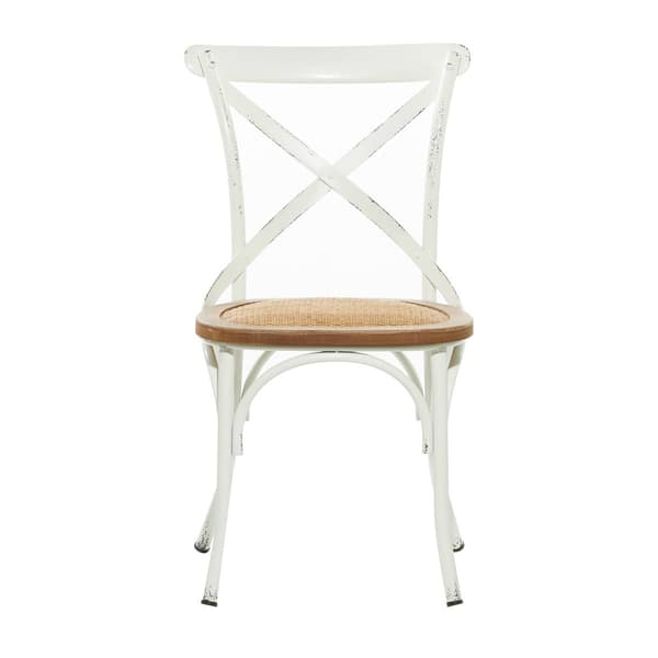 9th & Pike&#174; White Metal Farmhouse Dining Chairs