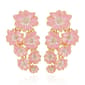 Guess Pink Cluster Clip On Statement Earrings - image 1