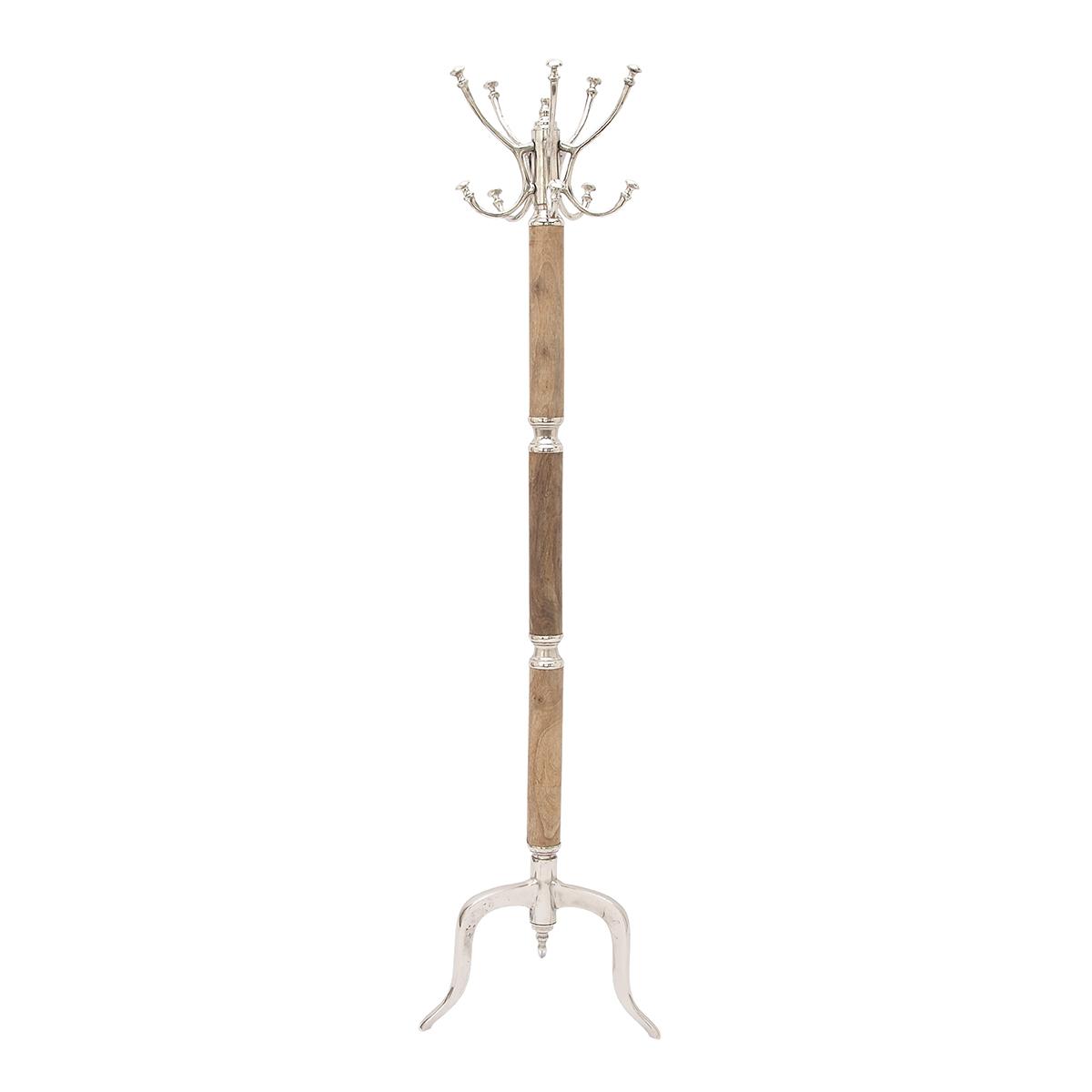 9th & Pike® Silver Mango Wood Traditional Coat Rack