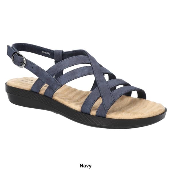 Womens Easy Street Lobo Strappy Slingback Sandals