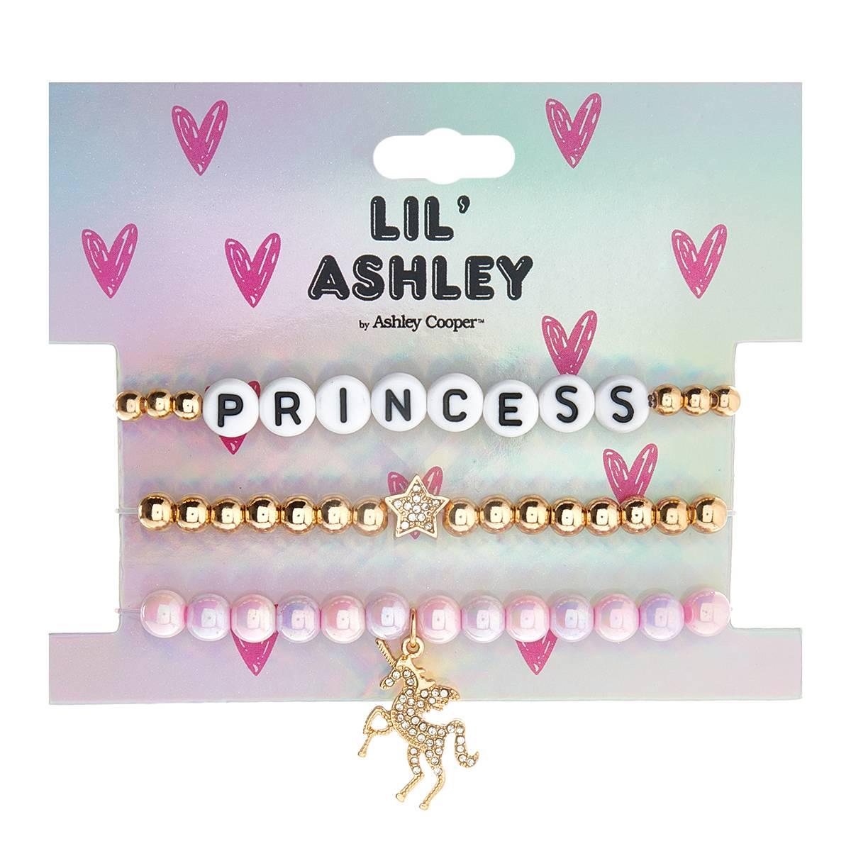 Kids Lil’ Ashley 3pc. Princess Unicorn Star Bracelet Set