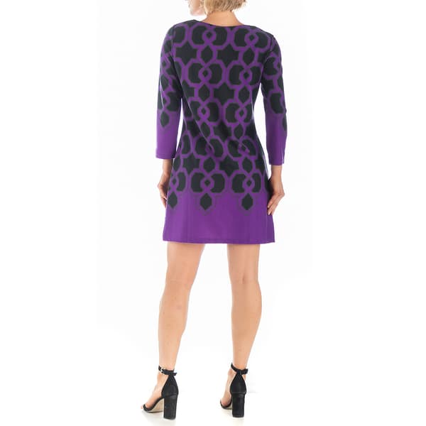 Womens 24/7 Comfort Apparel Long Sleeve A-Line Dress