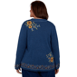 Plus Size Alfred Dunner Tuscany Sunflower Embroidery Cardigan - image 2