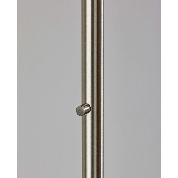 Simplee Adesso Rigley Arc Lamp with White Shade