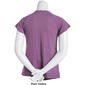 Womens New York Laundry Short Sleeve  Asymmetrical Hem V-neck Tee - image 2