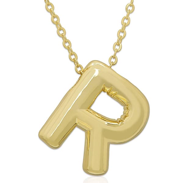 Plain Puff Initial R Pendant - image 