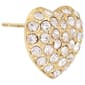 Athra 14kt. Gold over Brass Crystal Puffy Heart Stud Earrings - image 2