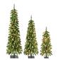 Puleo International Pre-Lit Christmas Alpine Trees - Set of 3 - image 1