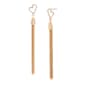 Steve Madden Heart Tassel Crystal Pave Earring - image 1