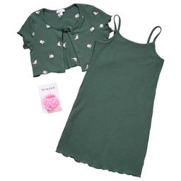 Girls (7-12) BTween(R) Flower Shrug w/ Tank Dress