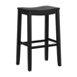 HH2 Home Fiddler Black Backless Bar Height Stool with Saddle Seat - image 2