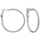 Silver Plated Clutchless Tube Hoop Earrings - image 1
