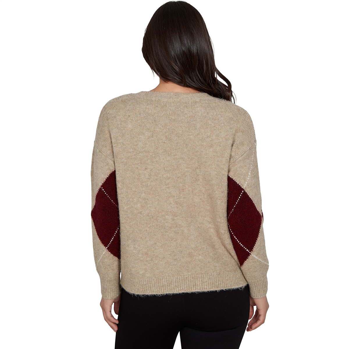 Plus Size Skye’s the Limit Fashion Essentials Argyle Sweater