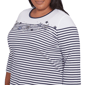Plus Size Alfred Dunner Land of the Free Striped Star Studded Tee - image 5