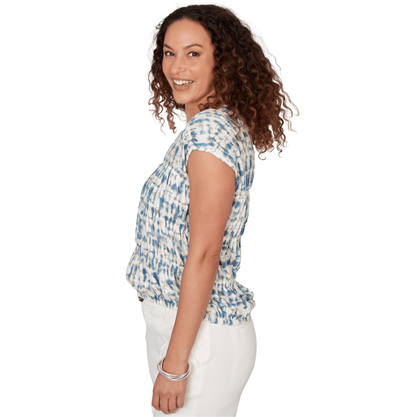 Womens Skye’s the Limit Summer Spice Cap Sleeve Blouse