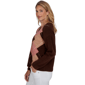 Petite Hearts of Palm Berry Fabulous V Neck Argyle Sweater - image 4
