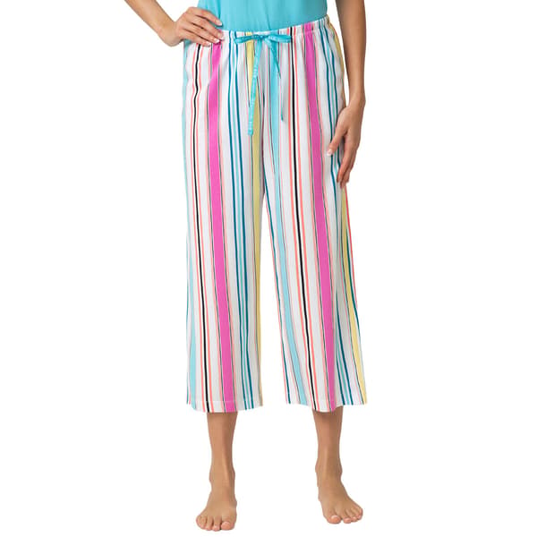 Womens HUE(R) Sea Bright Stripe Printed Capri - image 