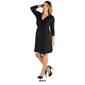 Plus Size 24/7 Comfort Apparel Solid Collared Wrap Dress - image 3