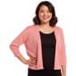 Plus Size 89th & Madison 3/4 Sleeve Swiss Dot Rib Shrug - image 1