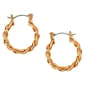 Design Collection Gold Rope Twist Hoop Earrings - image 1