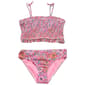 Girls &#40;7-16&#41; Kensie Girl Floral Smocked Bikini Swim Set - Coral - image 1