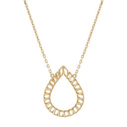 Gold Classics(tm) Teardrop Station on Forzantina Chain Necklace