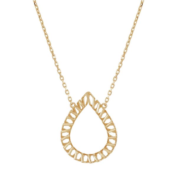 Gold Classics(tm) Teardrop Station on Forzantina Chain Necklace