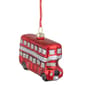 Northlight Seasonal Double Decker Bus Glass Christmas Ornament - image 3