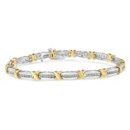 Diamond Classics(tm) Sterling Silver X-Link Tennis Bracelet