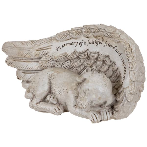 Northlight Seasonal Sleeping Angel Dog Memorial Garden Statue