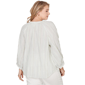 Plus Size Ruby Rd. Renaissance Romance Crinkle Stripe Blouse - image 1