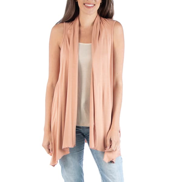 Womens 24/7 Comfort Apparel Draped Sleeveless Cardigan - image 