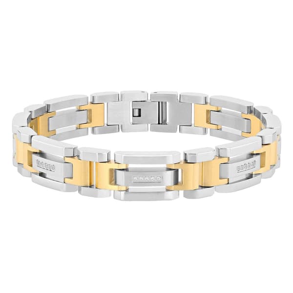 Mens Gentlemen''s Classics(tm) Two-Tone Stainless Steel Bracelet - image 