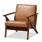 Baxton Studio Bianca Faux Leather 2pc. Lounge Chair & Ottoman Set - image 3