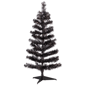 Northlight 3ft. Artificial Black Tinsel Halloween Tree - image 1